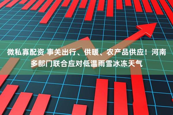 微私寡配资 事关出行、供暖、农产品供应！河南多部门联合应对低温雨雪冰冻天气